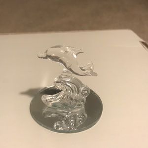Dolphin glass figurine